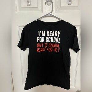 Place Kids Black and Red Graphic Tee